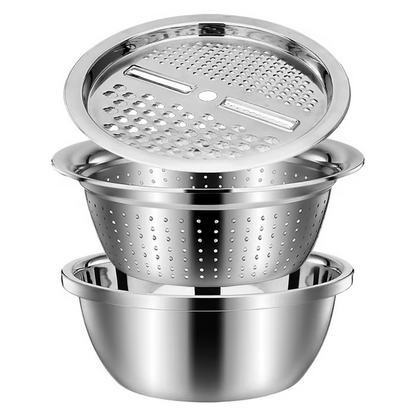 Stainless Steel Grater with Drain Basket🥕🥗